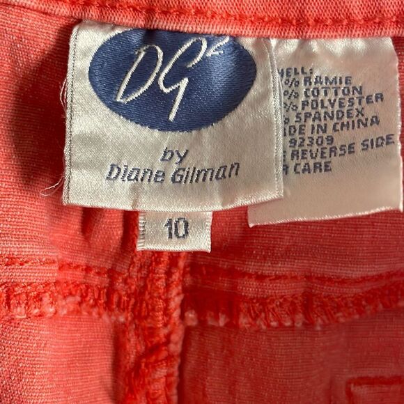 DG2 Diane Gilman Coral Tie Dye Jeans 10 - Picture 4 of 12